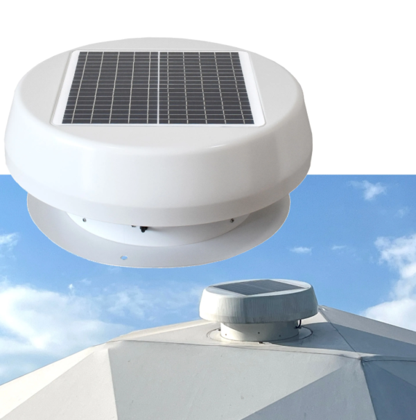 solar fan white